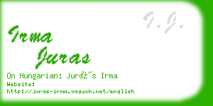 irma juras business card